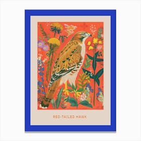 Spring Birds Poster Red Tailed Hawk 4 Canvas Print