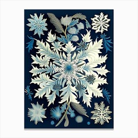 Individual, Snowflakes, Vintage Botanical 2 Canvas Print