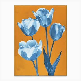 Blue Tulips 4 Canvas Print