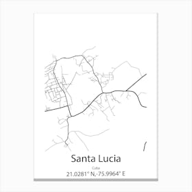 Santa Lucia Di Piave,Italy Minimalist Map Canvas Print