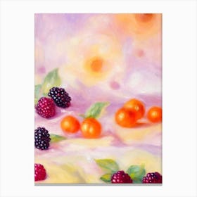 Blackberry Painting Fruit Canvas Print