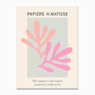Matisse Cutout Pink Poster Wall Art Canvas Print