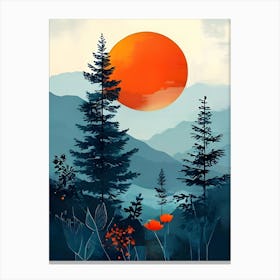 Sunset In The Mountains 25 Canvas Print