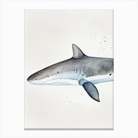 Goblin Shark 2 Watercolour Canvas Print