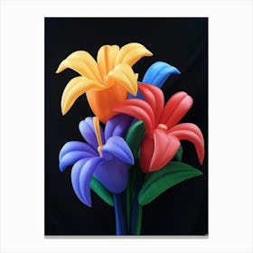 Bright Inflatable Flowers Veronica Canvas Print
