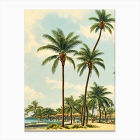 Coral Bay Beach Australia Vintage Canvas Print