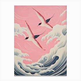 Vintage Japanese Inspired Bird Print Swallow 3 Canvas Print