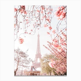 Eiffel Tower Blooms I Canvas Print