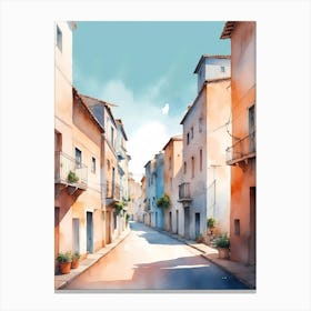 Watercolor Street Painting 1 Canvas Print