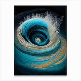 Whirlpool Water Waterscape Crayon 1 Canvas Print