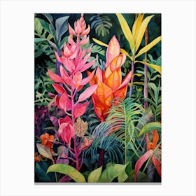 Tropical Plant Painting Zz Plant 5 Canvas Print