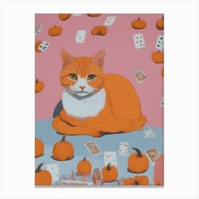 'Pumpkin Cat' Canvas Print