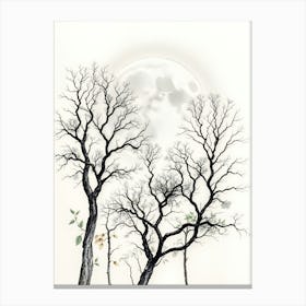 Moonlit Trees 1 Canvas Print