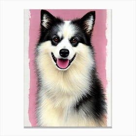 American Eskimo Dog Watercolour dog Canvas Print