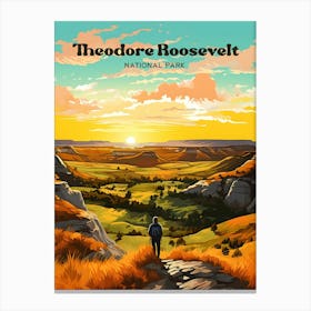 Theodore Roosevelt National Park Tranquil Travel Art Canvas Print