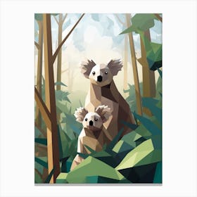 Koala Minimalist Abstract 4 Canvas Print