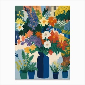 Flower Market Canvas Print