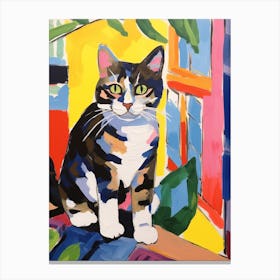 Painting Of A Cat In Ravenna Italy Canvas Print