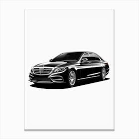 Mercedes Benz S Class Line Drawing 6 Canvas Print