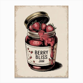 Vintage Berry Bliss Jam Canvas Print