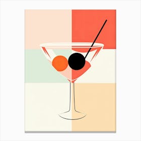 Mid Century Modern Sex On The Beach Floral Infusion Cocktail 8 Canvas Print