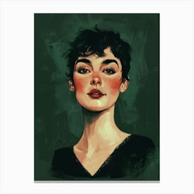 Portrait Of A Young Woman Canvas Print