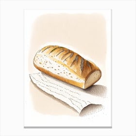 Italian Bread Bakery Product Quentin Blake Illustration Canvas Print