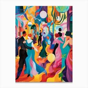 Matisse Inspired, Dancers At The Ball, Fauvism Style Canvas Print
