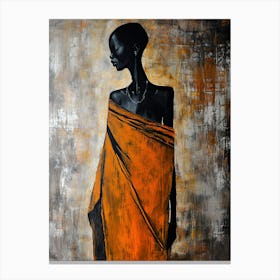 African Woman 60, Boho Minimalism Canvas Print