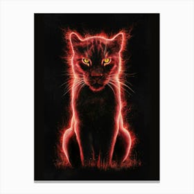 Flaming Cat Canvas Print