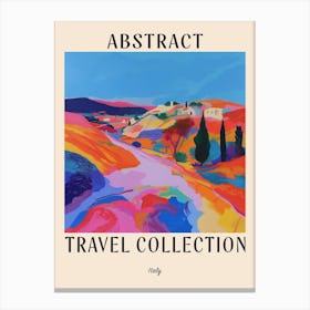 Abstract Travel Collection Poster Italy 8 Canvas Print