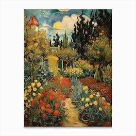 Garden Of Flowers art print 1 Canvas Print