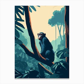 Bonobo In The Jungle Canvas Print