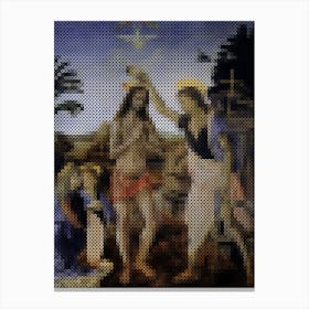 The Baptism Of Christ Leonardo Da Vinci ( 1475) Canvas Print