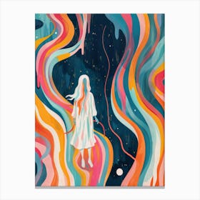 Girl In A Rainbow Canvas Print