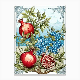 Pomegranate Illustration 1 Canvas Print
