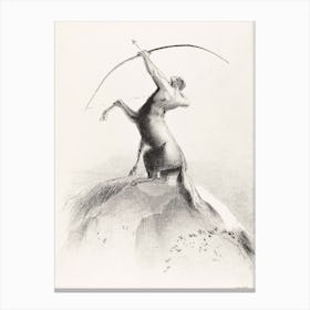 Centaur Aiming At The Clouds (1895, Odilon Redon Canvas Print