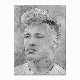 Portrait Of Neymar Canvas Print