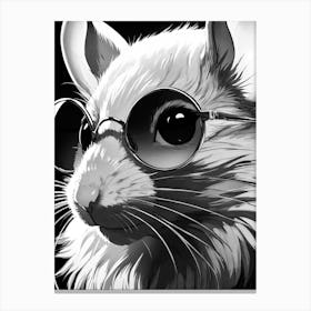 Rat with Glasses Canvas Print