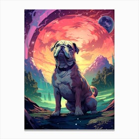 Bulldog In Space Canvas Print