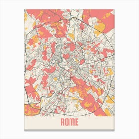 Rome Map Poster Canvas Print