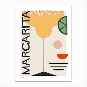 Margarita Retro Cocktail  Neutral Canvas Print