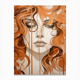 Orange Haired Woman Canvas Print
