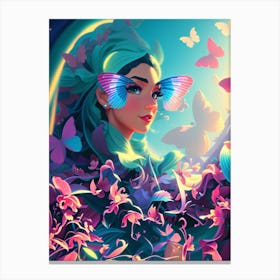 Butterfly Girl 4 Canvas Print