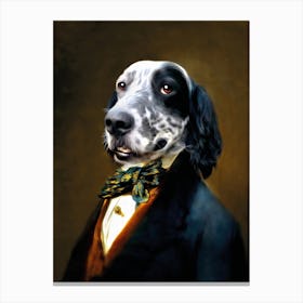 English Setter Wilhelm Dog Pet Portraits Canvas Print