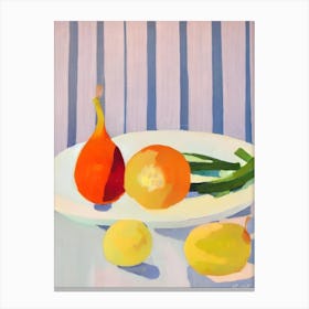 Kohlrabi Tablescape vegetable Canvas Print