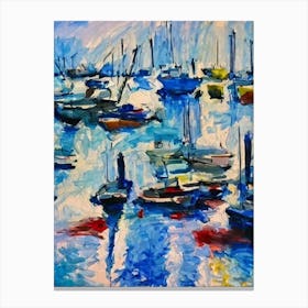 Port Of Genoa Italy Abstract Block 2 harbour Canvas Print