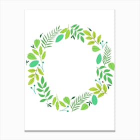 Leafy Letter O Canvas Print