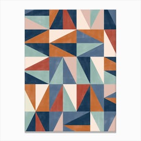 Triangles in Warm Colours No.2 Canvas Print