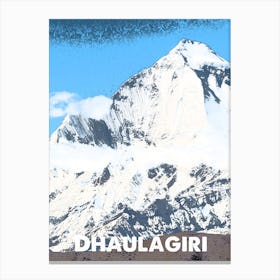 Dhaulagiri, Mountain, Nepal, Nature, Himalayas, Climbing, Wall Print, Canvas Print